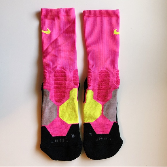 neon pink nike socks